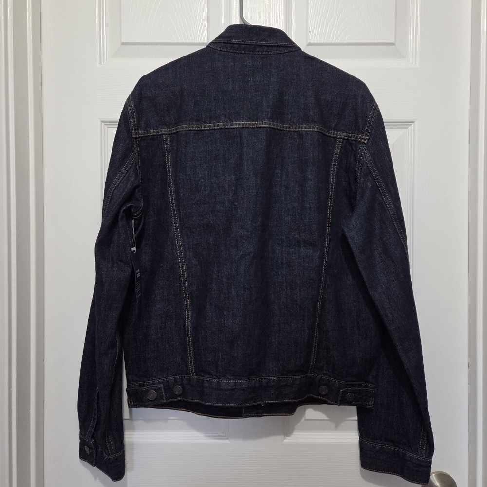 Gap Denim Icon Mens Dark Indigo Wash 100% Cotton Jacket Size Medium Casual - Picture 5 of 14